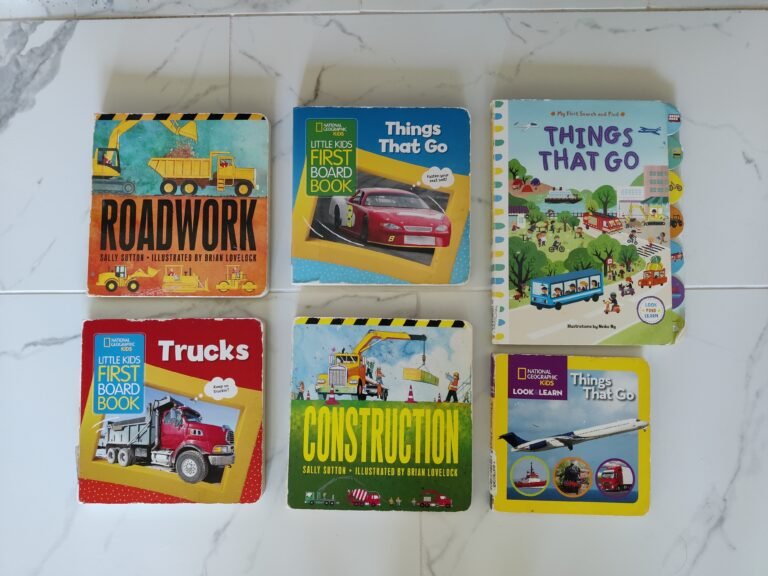 Toddler board books about trucks and things that go